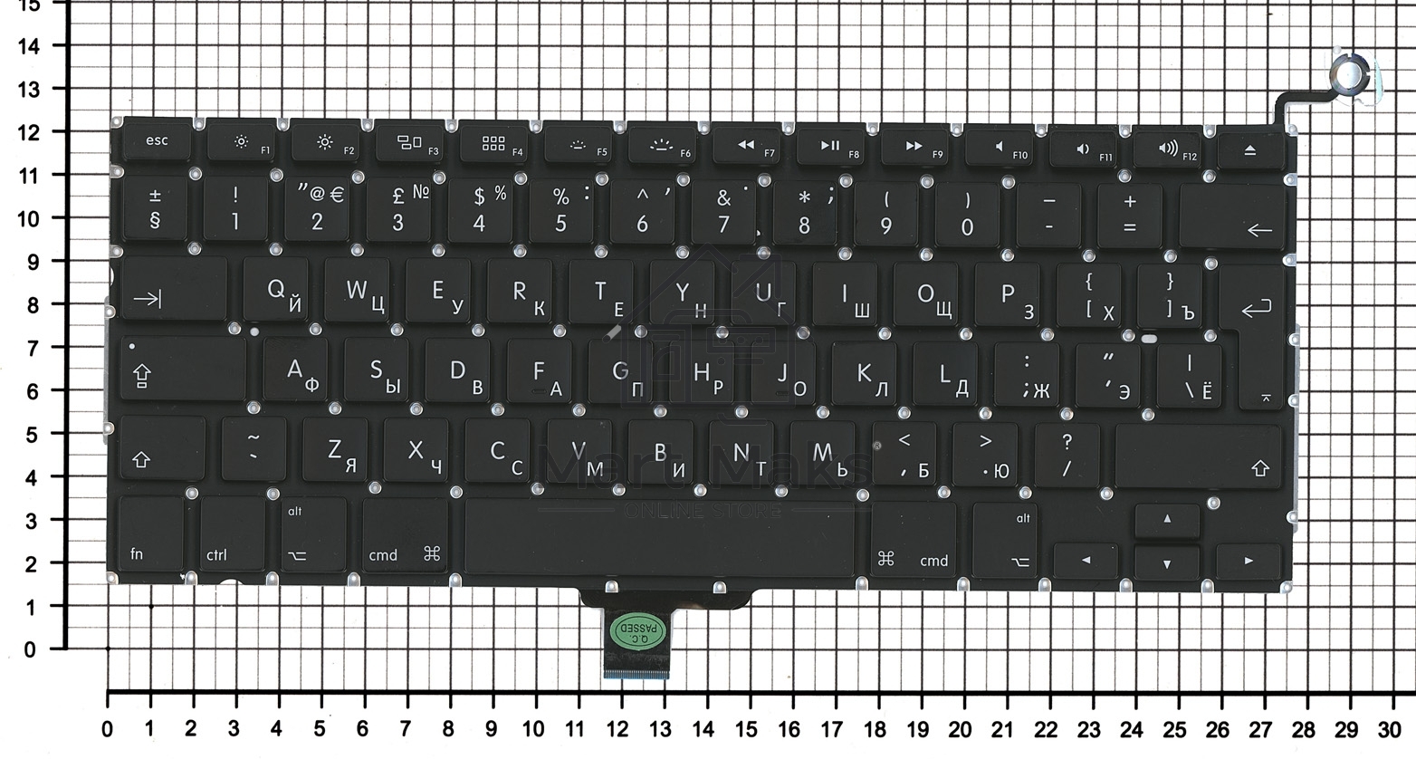 Клавиатура для ноутбука MacBook A1278 большой UK enter