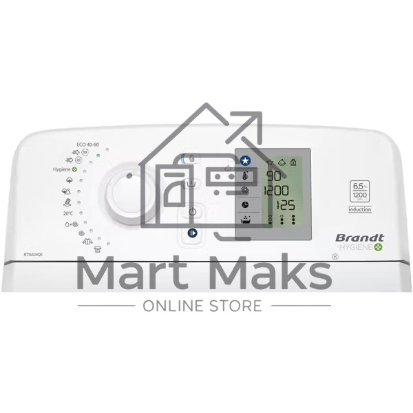 Стиральная машина BRANDT BT16524QE белый, загрузка вертикальная 6.5 кг, 1200 об/мин., класс: C