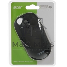 Мышь беспроводная Acer OMR130 черный, 1200 dpi, радиоканал, USB, кнопки - 3