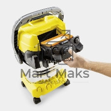 Строительный пылесос Karcher WD 6 P S V-30/8/35/T (YSY) желтый, 300/1300 Вт, уборка сухая/сбор воды, пылесборник мешок/контейнер, 30 л