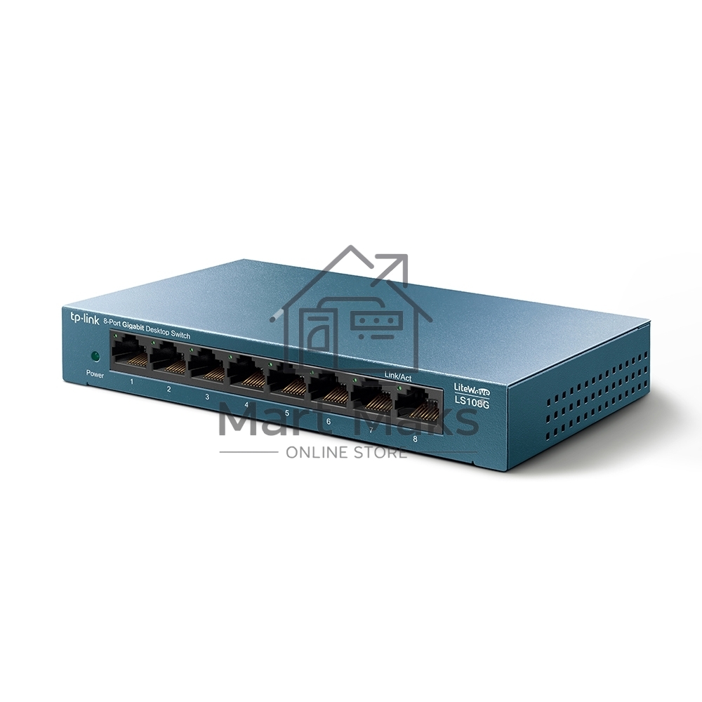 Коммутатор TP-Link LS108G 8-портовый 10/100/1000 Мбит/с настольный коммутатор SMB