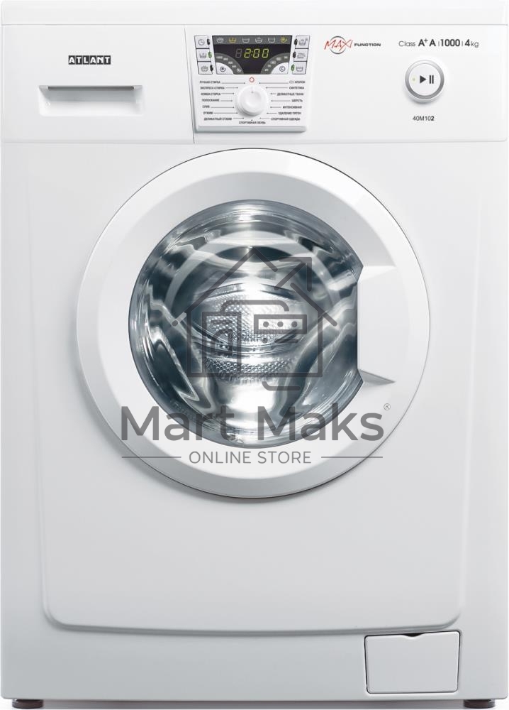 Стиральная машина Atlant СМА 40М102-00 белый, загрузка фронтальная 4 кг, 1000 об/мин., класс: А+
