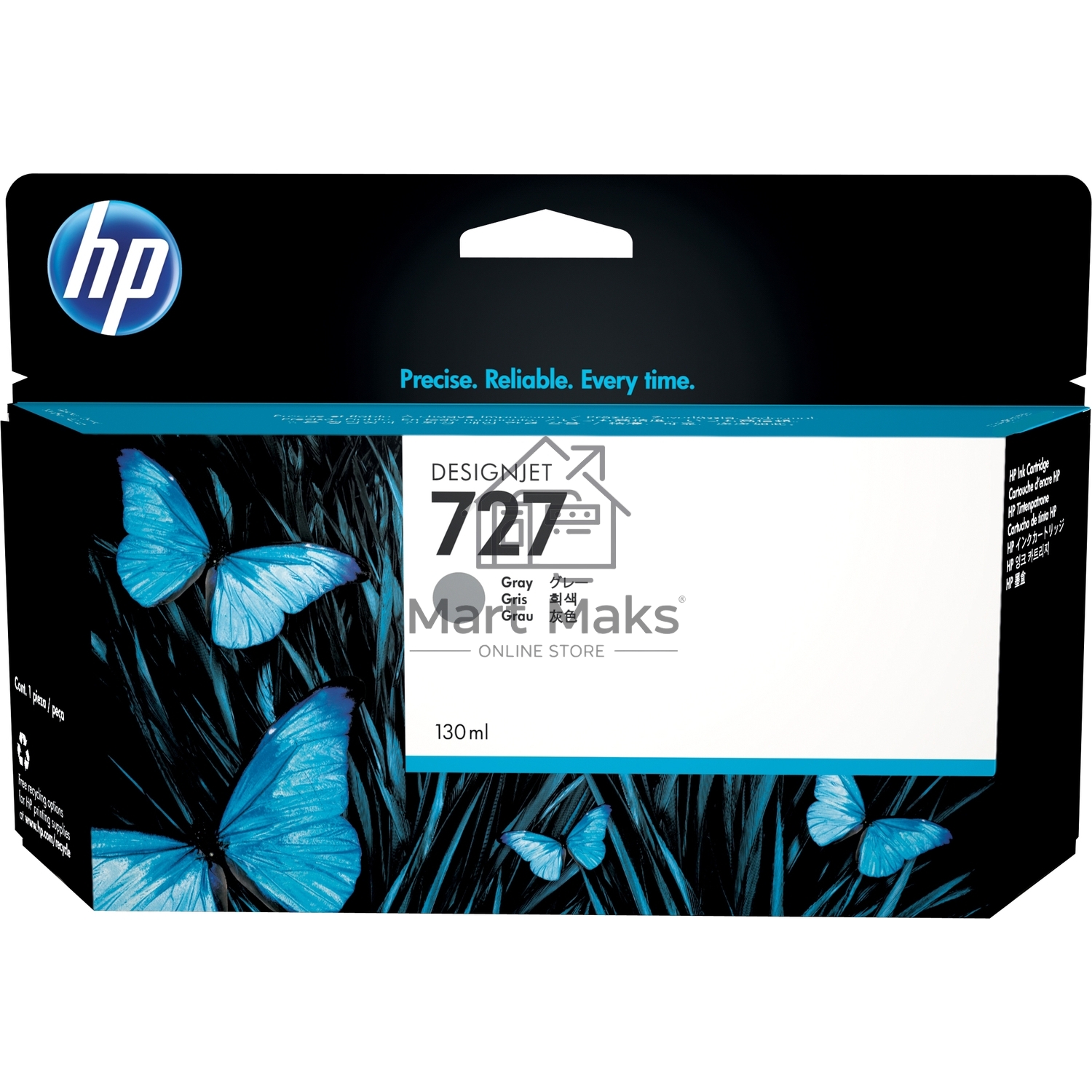 Картридж струйный HP 727 B3P24A серый для HP DJ T920/T1500 (130мл)