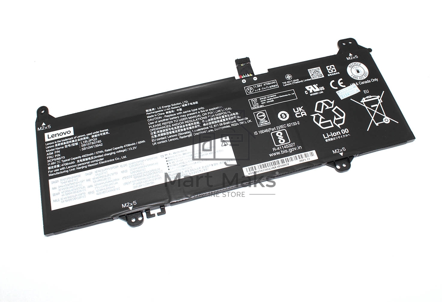 Аккумуляторная батарея для ноутбука Lenovo Chromebook 14E 11.52V 57Wh