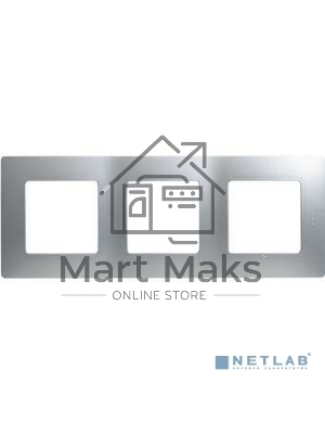 Рамка ETIKA 3 поста, алюминий