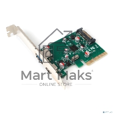 Контроллер USB Gembird SPCR-02, в PCI, порты: 2 внешн. USB 3.0 Type-C