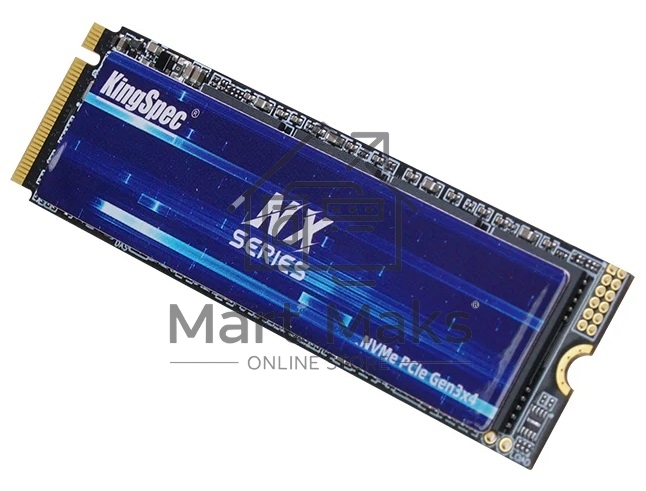 Накопитель SSD KingSpec NX-512, 512Gb, PCIe 3.0 x4, M.2 2280, NVMe, R/W 3400/3100