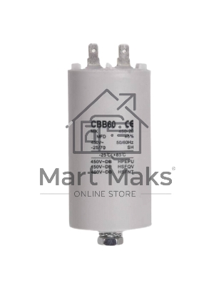 Конденсатор CBB60 10мкФ 450V (4 клеммы, крепление болтом) 304002