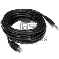 Кабель USB2.0 Cablexpert CCF-USB2-AMBM-TR-15, AM/BM, медь, двойн.экран, фер.кольцо, Pro, 4.5м, прозрач, пакет