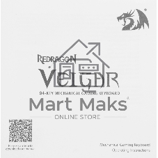 Клавиатура беспроводная Defender REDRAGON VEIGAR USB, Bluetooth/Радиоканал, бело-голубая