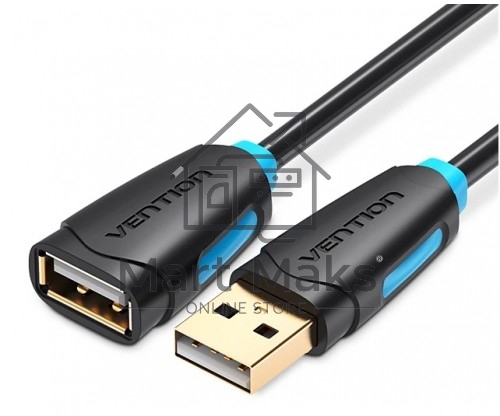 Кабель-удлинитель Vention USB 2.0 AM/AF - 2м черный