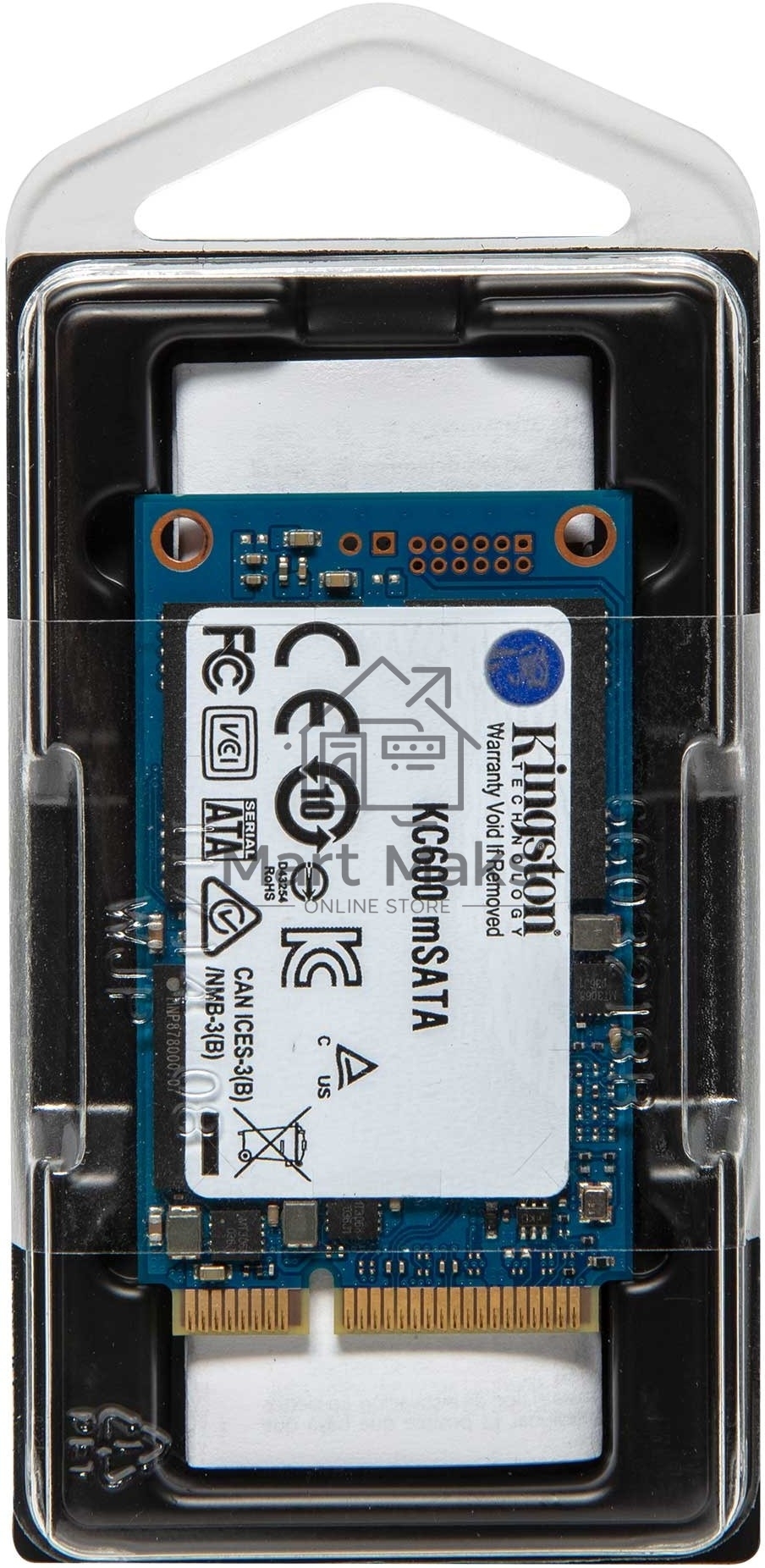 Накопитель SSD Kingston KC600, 1024GB, mSATA, R/W 550/520