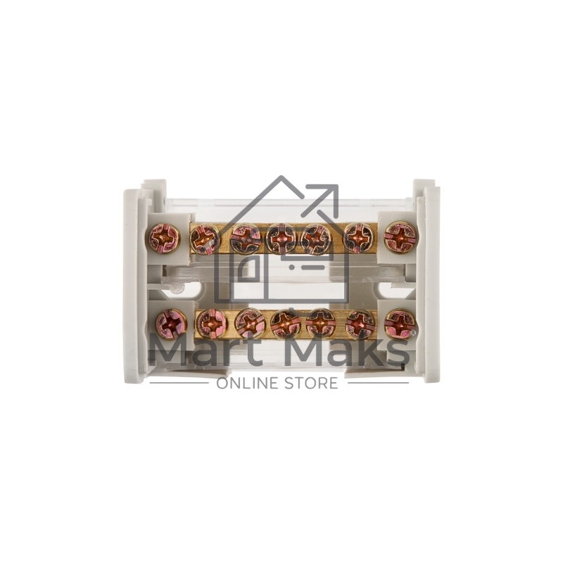 Шина на DIN-рейку в корпусе (кросс-модуль) 2х7 Rexant
