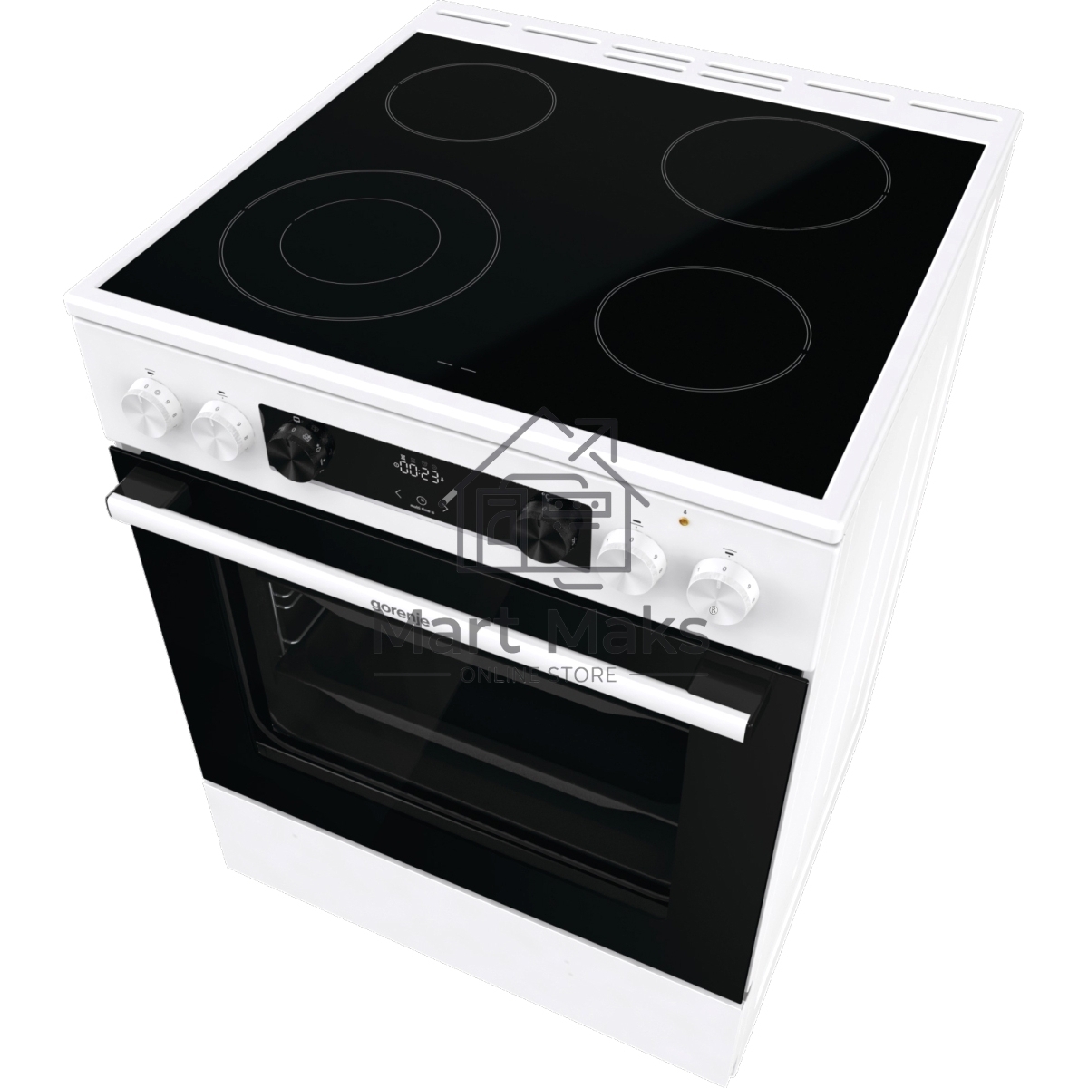 Плита электрическая Gorenje GECS6C70WC белый, конфорок 4 электрических, духовка 71 л, 60 см x 85 см x 60 см