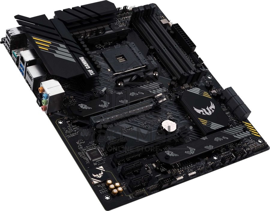 Материнская плата ASUS TUF GAMING B550-PRO, AM4, AMD B550, 4xDDR4, 6xSATA, 2xM.2, 1xPCIe 4.0 x16, 1xPCIe 3.0 x16, 3xPCIe x1, 1xHDMI, 1xDP, 1x 2.5Gb LAN, 4xUSB 2.0, 2xUSB 3.2 Gen 1, 1xUSB 3.2 Gen 2, 1xUSB-C 3.2 Gen 2, 5x3.5 мм, 7.1, ATX