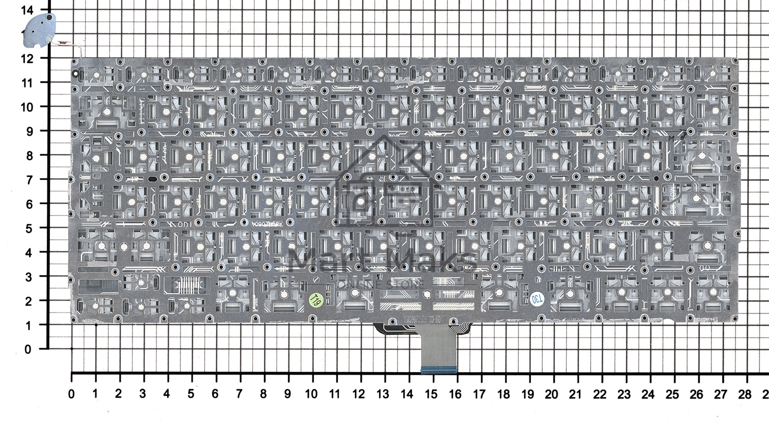 Клавиатура для ноутбука MacBook A1278 большой UK enter
