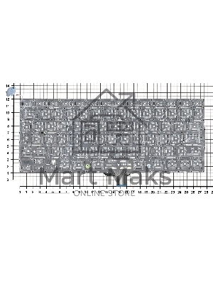 Клавиатура для ноутбука MacBook A1278 большой UK enter