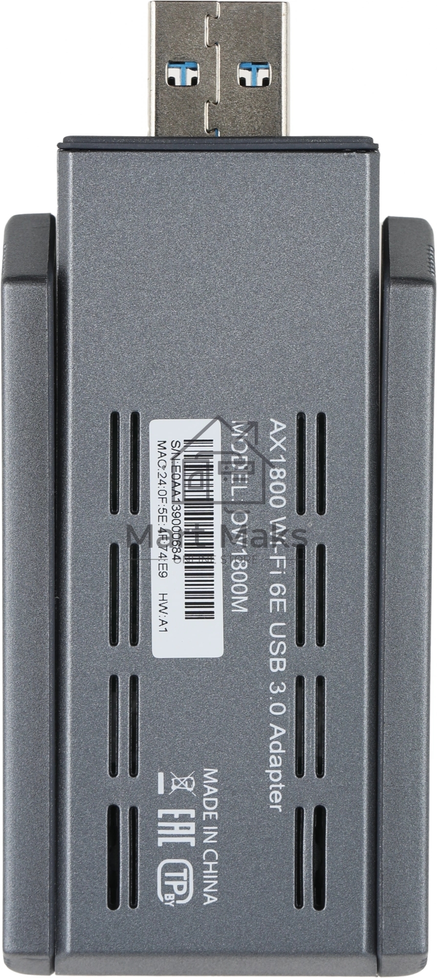 Сетевой адаптер Wi-Fi Origo OW1800M, AX1800, USB 3.0, (ант.внеш.несъем.) 2ант.