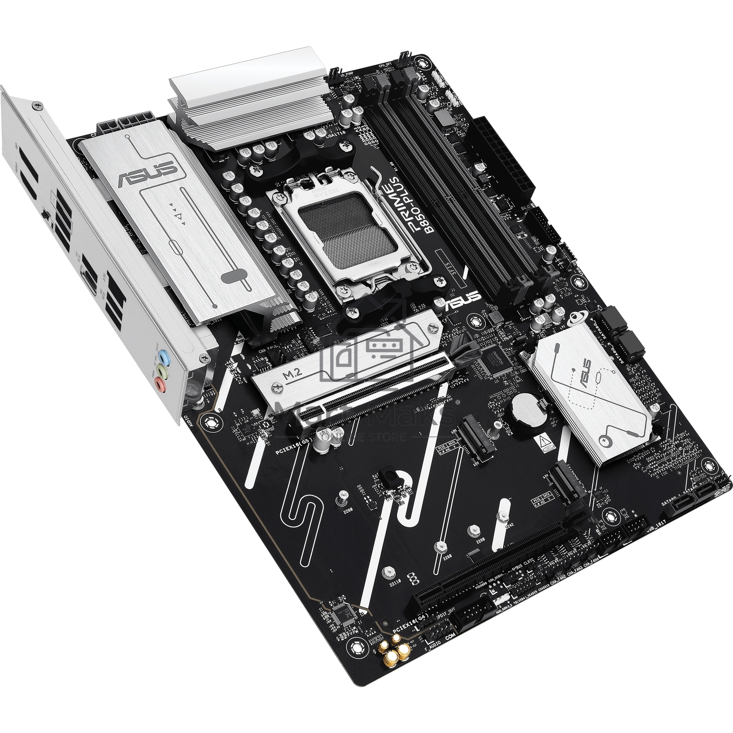 Материнская плата ASUS PRIME B850-PLUS, AM5, AMD B850, 4xDDR5, 4xSATA, 3xM.2, 1xPCIe 5.0 x16, 1xPCIe 4.0 x16, 1xDP, 1xHDMI, 1x2.5Gb LAN, 4xUSB-A 10Gbps, 1xUSB-C 10Gbps, 2xUSB-A 5Gbps, 2xUSB-A 2.0, 3x3.5 мм, 7.1, ATX