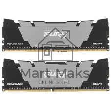 Оперативная память Kingston Fury Renegade, DDR4, 32GB (1x32GB), 3200MHz, CL16, DIMM, с радиатором, черный