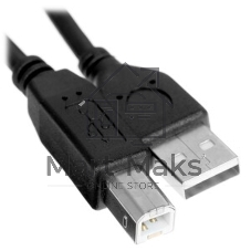Кабель USB2.0 Cablexpert CCF-USB2-AMBM-TR-15, AM/BM, медь, двойн.экран, фер.кольцо, Pro, 4.5м, прозрач, пакет