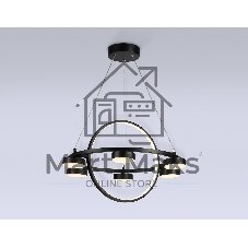 Светильник Ambrella light FL51775/2+6 BK черный 3000K/4200K/6400K 58W D600/380*1200 (ПДУ ИК)