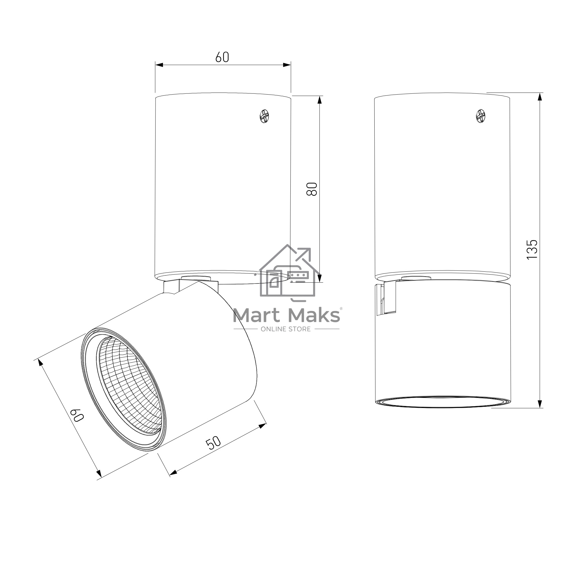 Светильник потолочный светодиодный 25042/LED 10W 4000K чёрный