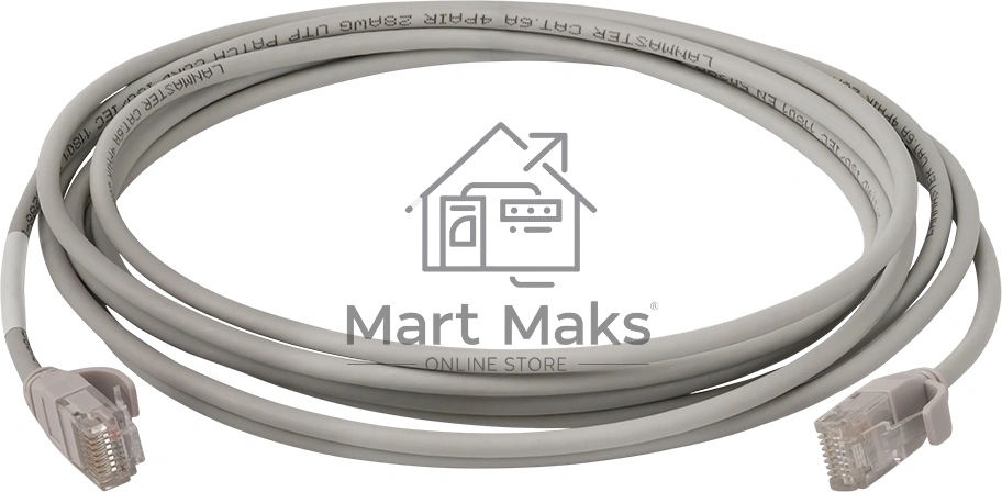 Патч-корд Lanmaster LAN-PC45/28-U6A-1.5-GY UTP RJ-45 вил. кат.6A 1.5м серый LSZH