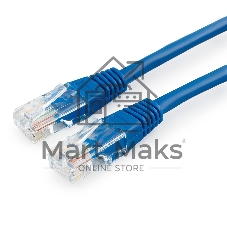 Патч-корд медный UTP Cablexpert PP10-2M/B cat.5e, 2м, литой, многожильный, синий