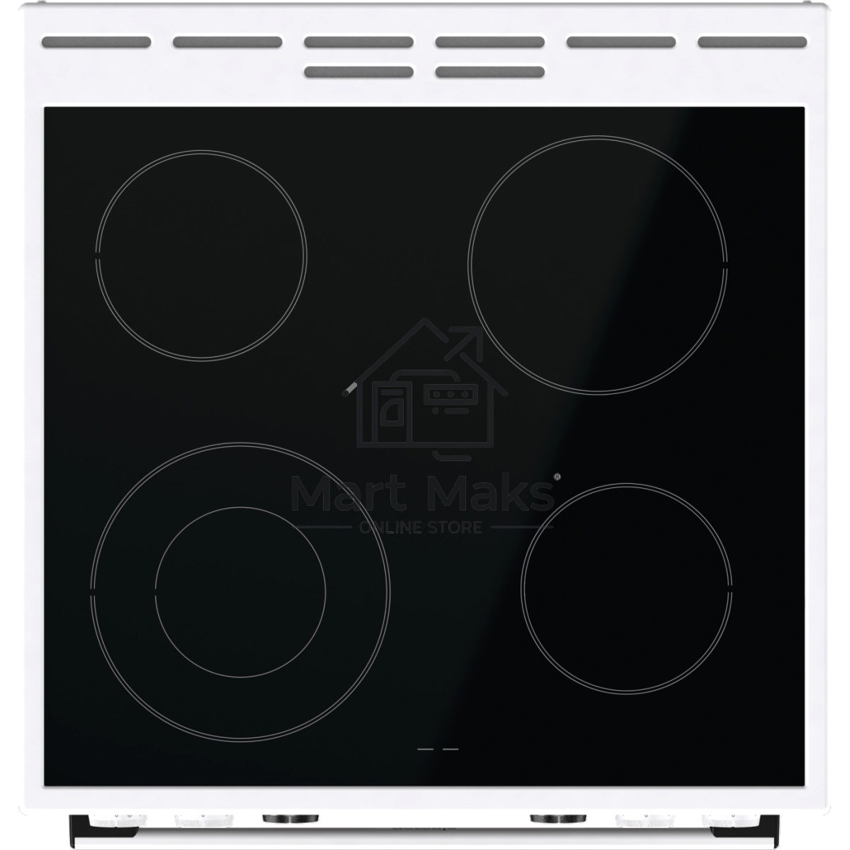 Плита электрическая Gorenje GECS6C70WC белый, конфорок 4 электрических, духовка 71 л, 60 см x 85 см x 60 см