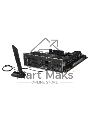 Материнская плата ASUS ROG STRIX B650E-I GAMING WIFI, AM5, AMD B650, 2xDDR5, 2xSATA, 2xM.2, 1xPCIe 5.0 x16, 1xHDMI, 1x 2.5Gb LAN, 4xUSB-A 3.2 Gen 2, 1xUSB-A 3.2 Gen 1, 1xUSB-C 3.2 Gen 2x2, 3x3.5 мм, 7.1, Mini-ITX
