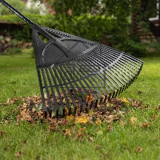 Грабли веерные пластиковые Palisad, 620х1750 мм, 27 плоских зубьев, алюминиевый черенок