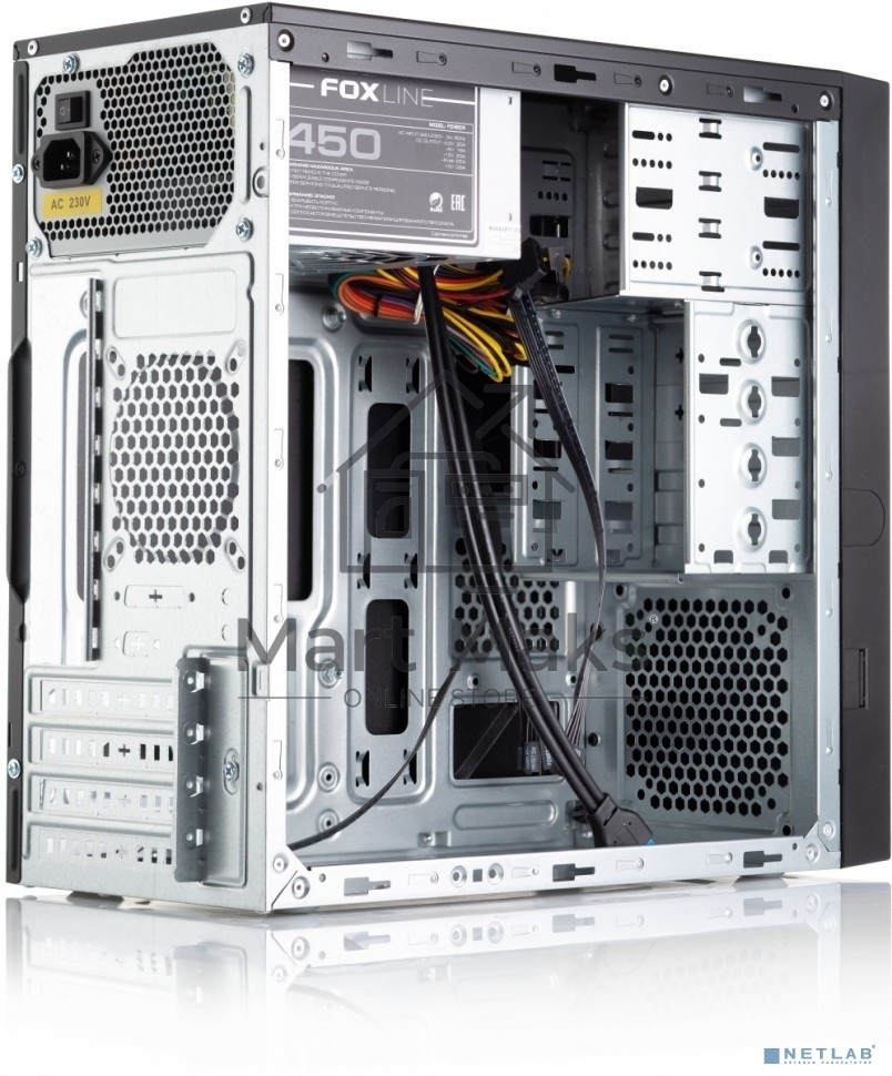 Компьютерный корпус Foxline FL-733(R)-FZ500R mATX, 2x5.25EXT, 2x3.5EXT, 5x3.5INT, 2xUSB3.0, HDA, w/o FAN, w/450W ATX PSU, w/1.2m EU pwr cord