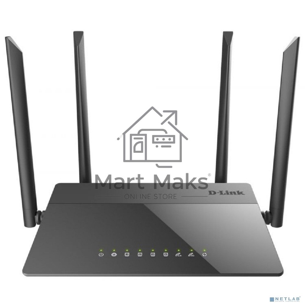 Маршрутизатор беспроводной D-Link DIR-841/RU/A1B, Wireless AC1200 Dual-Band Router with 1 10/100/1000Base-T WAN port and 410/100Base-TX LAN ports.802.11b/g/n compatible, 802.11AC up to 866Mbps,1 10/100/1000Base-T WAN port, 4