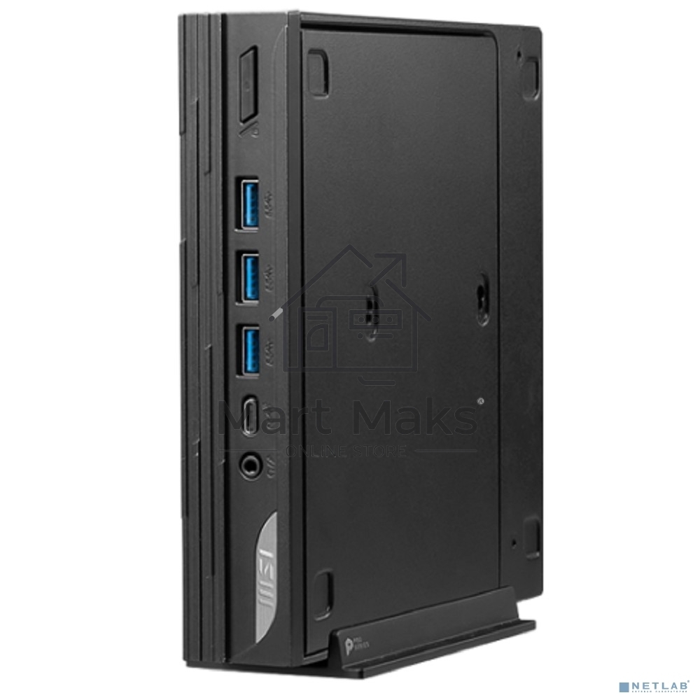 Неттоп MSI Pro DP10 12M-203RU i5 1235U (1.3) 16Gb SSD512Gb Iris Xe Windows 11 Professional 2.5xGbitEth WiFi BT 120W черный (9S6-B0A621-203)