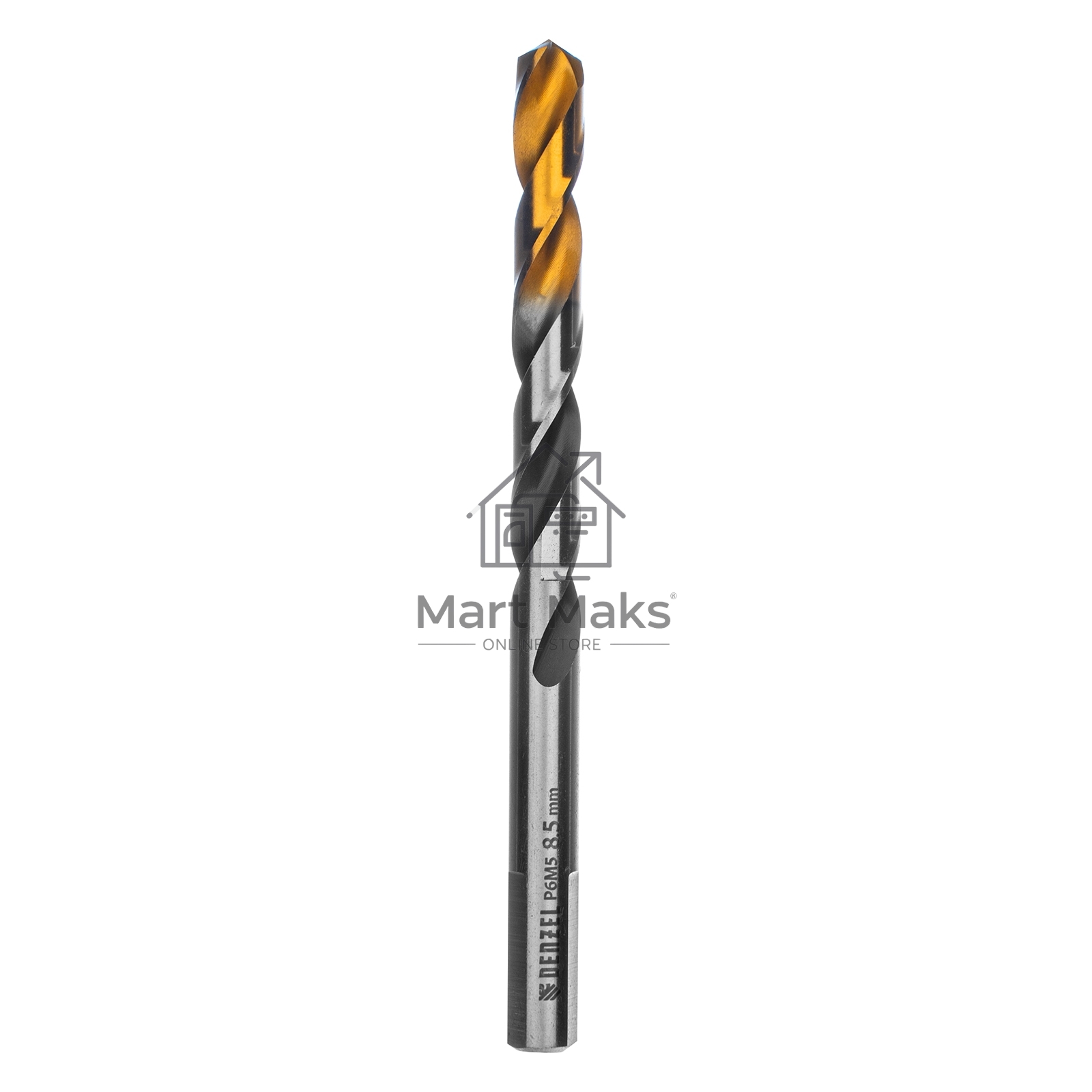 Сверло спиральное по металлу 8,5 x 117мм, Р6М5, Golden Tip, многогранная заточка Denzel