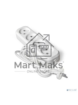 Удлинитель UNIVersal без заземления 4 розетки х 10м Е-204 ПВС 2х1 АБС-пластик (9631971)