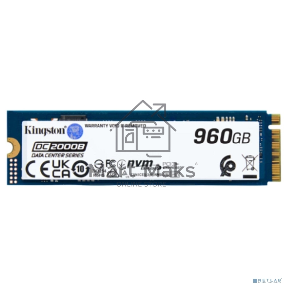 Накопитель SSD Kingston PCIe 4.0 x4 960GB SEDC2000BM8/960G DC2000B M.2 2280 0.4 DWPD