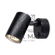 Накладной поворотный спот с выключателем Ambrella light TA1292 BK черный GU10 max 12W 87*55*138