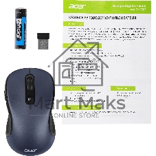 Мышь беспроводная Acer OMR306 черный/серый, 1600 dpi, радиоканал, USB, кнопки - 6