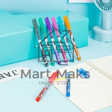 Набор ручек роллер Deli Think EQ300-8C ассорти, d=0.5мм, ассорти чернила (8шт) стреловидный пишущий наконечник