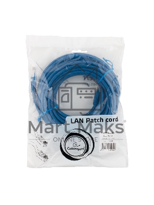 Патч-корд UTP Cablexpert PP12-7.5M/Y кат.5e, 7.5м, литой, многожильный (синий)