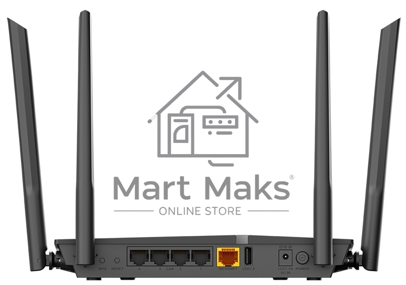 Роутер D-Link DIR-1260/RU/R1A, Wireless AC1200 2x2 MU-MIMO Dual-band Gigabit Router with 1 10/100/1000Base-T WAN port, 4 10/100/1000Base-T LAN ports and 1 USB port.802.11b/g/n/ac compatible, up to 300 Mbps