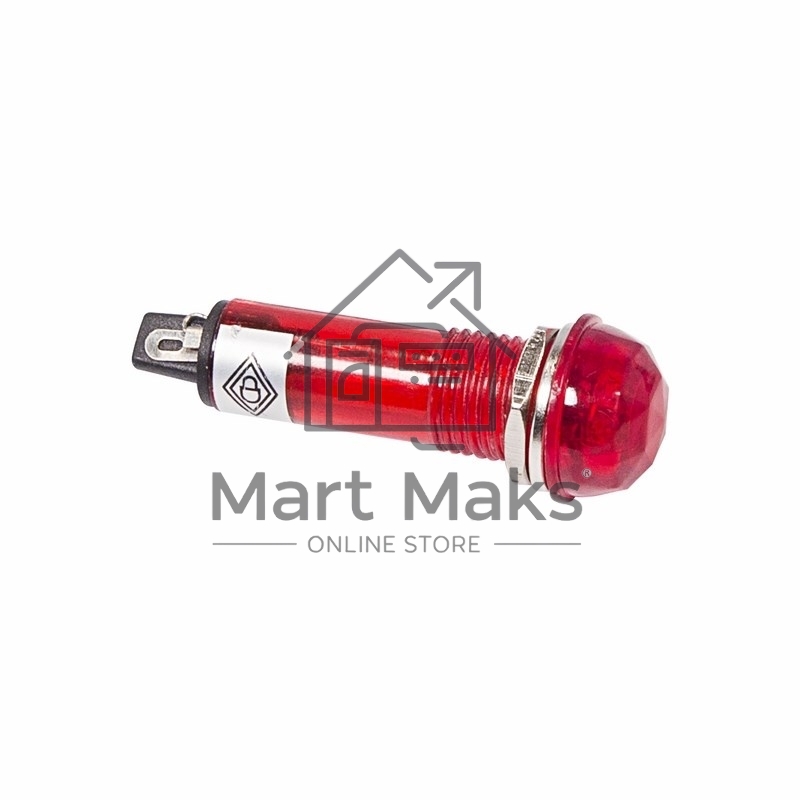 Индикатор ГРАНЕНЫЙ Ø10.2 220V красный Rexant