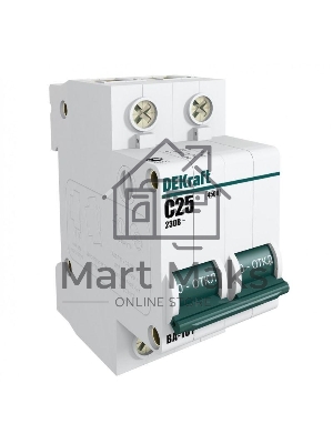 Выключатель автоматический модульный Dekraft 2п C 25А 4.5кА ВА-101 11068DEK