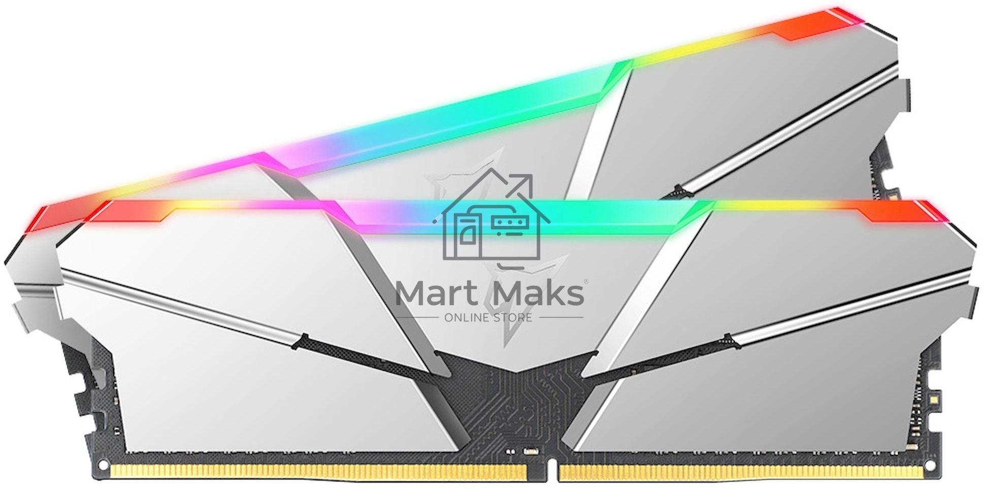 Оперативная память NETAC Shadow, DDR4, 16GB (2x8GB), 3600MHz, CL18, DIMM, с радиаторами, RGB, серебристый
