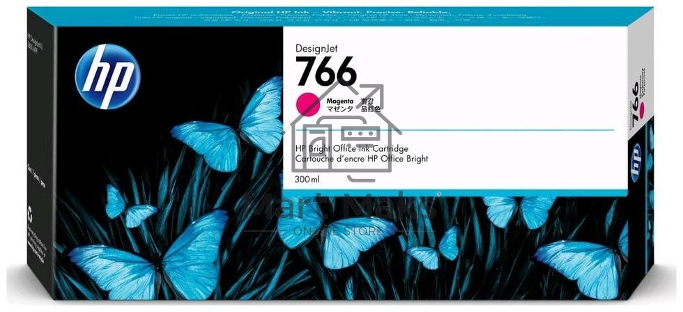 Картридж струйный HP 766 пурпурный для HP DesignJet XL 3600 MFP, 300 мл