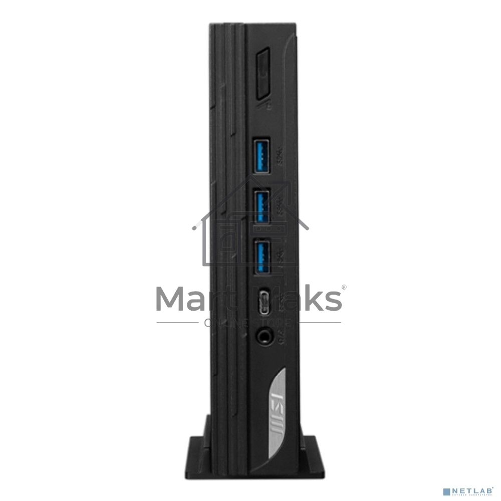 Неттоп MSI Pro DP10 12M-203RU i5 1235U (1.3) 16Gb SSD512Gb Iris Xe Windows 11 Professional 2.5xGbitEth WiFi BT 120W черный (9S6-B0A621-203)