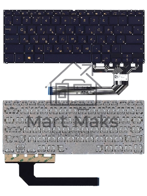 Клавиатура для ноутбука Asus ZenBook Flip S UX370UA черная с подсветкой