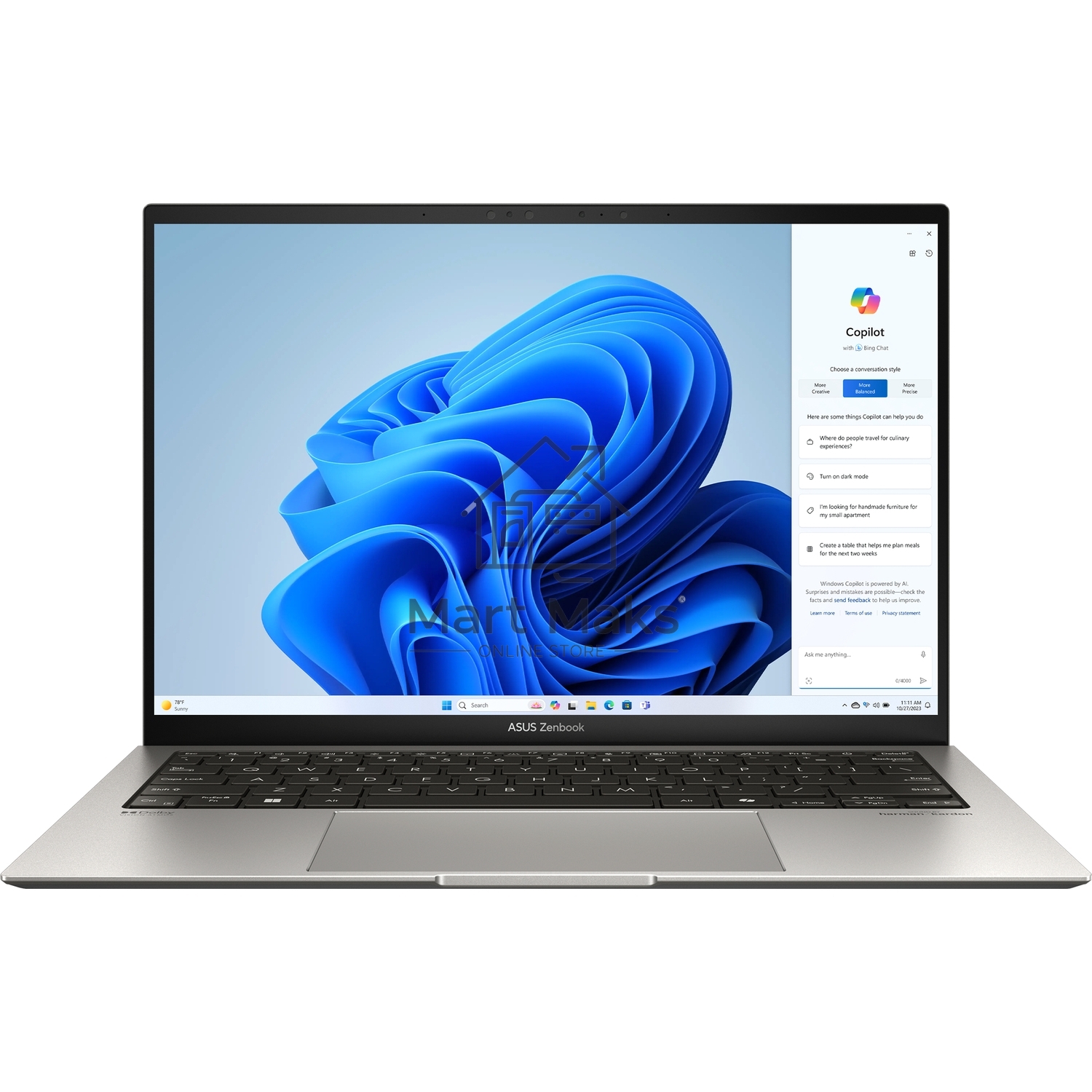 Ноутбук ASUS UX5304VA-NQ396 серый 13.3
